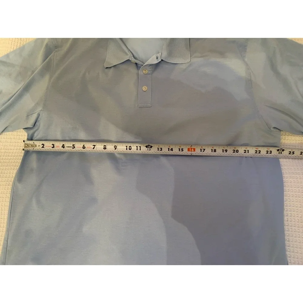 Brooks Brothers Men's Performance Polo Shirt‎ Double Mercerized Cotton XL Blue